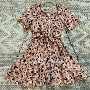 Brand new, never worn leopard print summer dress